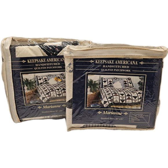 Set Of 2 Keepsake Americana Marianne Pillow Shams CottageFloral Shabby Chic NOS - Picture 1 of 10